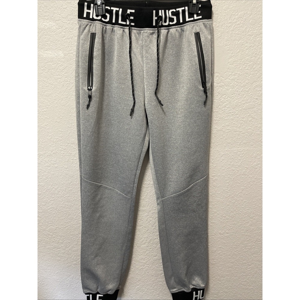 Encrypted Men's Hustle Jogger Pants Zip Pockets Gray Size Medium